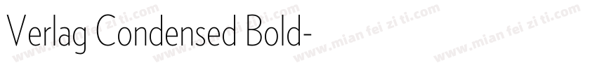 Verlag Condensed Bold字体转换